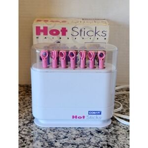Vintage Conair HS19R More Hot Sticks Hairsetter 20 Rollers Curlers Pagent
